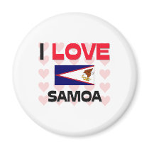 I Love Samoa magnets