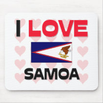I Love Samoa mousepads