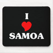 I Love Samoa mousepads