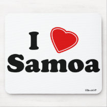 I Love Samoa mousepads