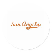 I Love San Angelo Texas Round Sticker