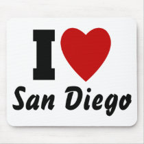 I Love San Diego mousepads