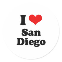 I Love San Diego T-shirt stickers by loveshirts I Love San Diego T-shirt stickers
