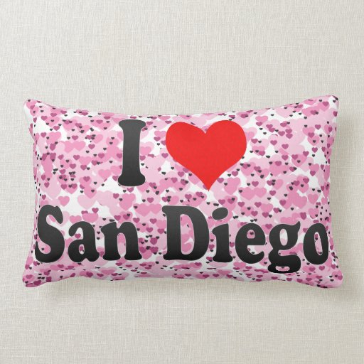 I Love San Diego, United States Pillows
