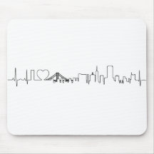 I love San Francisco in an extraordinary ecg style Mouse Pads