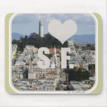 I Love San Francisco mousepads