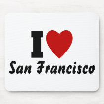 I Love San francisco mousepads