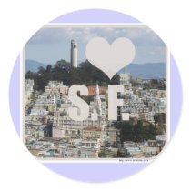I Love San Francisco Round Sticker