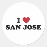 I Love San Jose Round Sticker