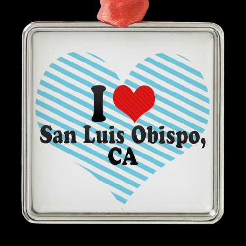 I Love San Luis Obispo,+CA Christmas Ornament