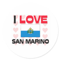 I Love San Marino stickers by tshirtshirts I Love San Marino stickers