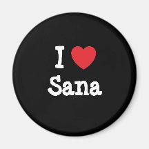 I love Sana heart T-Shirt Fridge Magnets