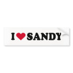 I LOVE SANDY BUMPER STICKERS