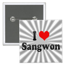 I Love Sangwon, Korea Pinback Button