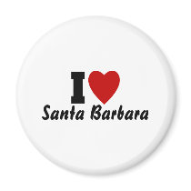 I Love Santa Barbara Refrigerator Magnets