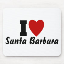 I Love Santa Barbara mousepads