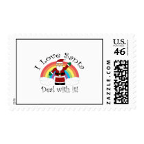 I love Santa deal with it Postage Stamp
