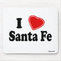 I Love Santa Fe mousepads