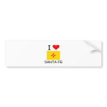 I Love Santa Fe New Mexico Bumper Sticker