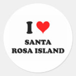I Love Santa Rosa Island Florida Round Sticker