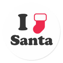 I love santa stickers by christmasgiftstore I love santa stickers