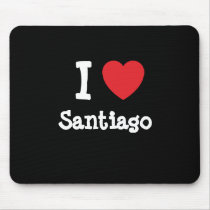 I love Santiago heart custom personalized mousepads