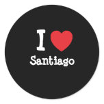 I love Santiago heart custom personalized Stickers