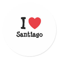 I love Santiago heart custom personalized Sticker
