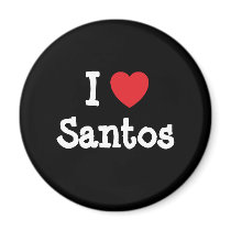 I love Santos heart T-Shirt magnets