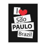 I Love Sao Paulo Brazil Postcard
