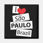 I Love Sao Paulo Brazil Refrigerator Magnets