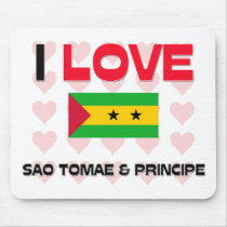 I Love Sao Tomae & Principe mousepads