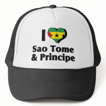 I Love Sao Tome And Principe Flag Mesh Hats