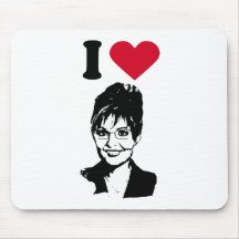 I Love Sarah Palin Mouse Mat