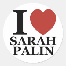 I Love Sarah Palin Stickers