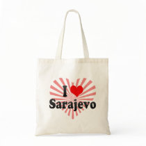 I Love Sarajevo, Bosnia and Herzegovina Canvas Bags