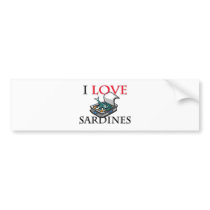I Love Sardines Bumper Sticker