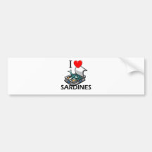 I Love Sardines Bumper Sticker