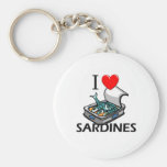 I Love Sardines Key Chain