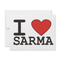 I Love Sarma Invitations