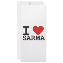 I Love Sarma Personalized Rack Card