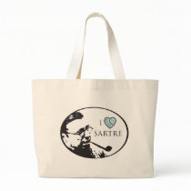 I Love Sartre Tote Bag by SymposiumGBI I Love Sartre Tote Bag