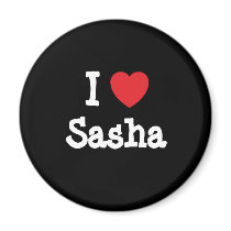 I love Sasha heart T-Shirt magnets