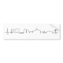 I love Saskatoon in an extraordinary ecg style Bumper Sticker