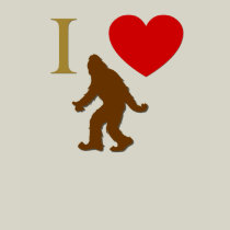 I Love Sasquatch Tee Shirts