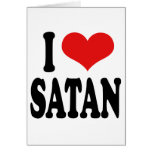 I Love Satan Greeting Cards