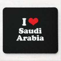 I Love Saudi Arabia Tshirt Mouse Pad