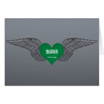 I Love Saudi Arabia -wings Card