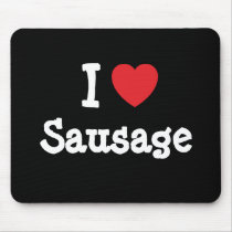 I love Sausage heart T-Shirt Mouse Mats