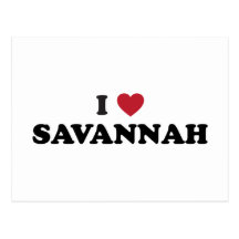 I Love Savannah Georgia Post Card